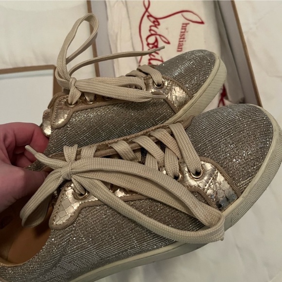 Christian Louboutin Shoes - Rose Gold Christian Louboutin Sneakers